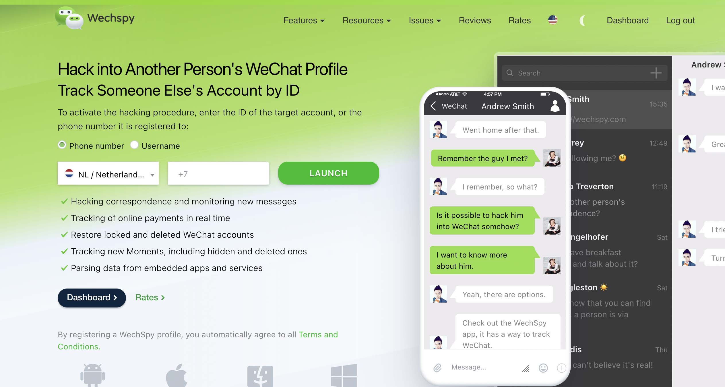 WechSpy wird helfen, die Korrespondenz eines Ehepartners in WeChat zu lesen
